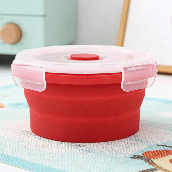 10-Pack Foldable Silicone Lunch Box, Collapsible and Portable for Adults