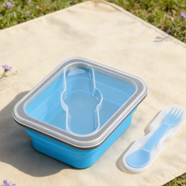 10-Pack Silicone Collapsible Food Storage Containers with Airtight Clip Lids